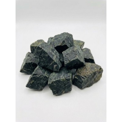 Серпентинит колотый мелкая фракция для бани и сауны, 1 кг упаковка 10 кг 